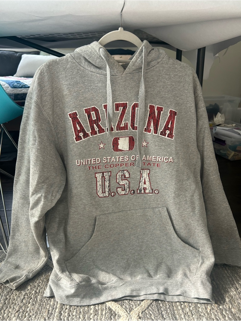 Arizona USA Gray Hoodie Sweater - Classic Pullover